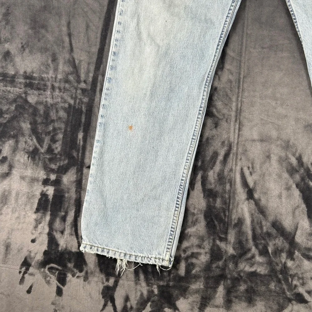 Levi's 505 Regular Fit Jeans Mens W34 L32 Light Wash Denim Straight Leg